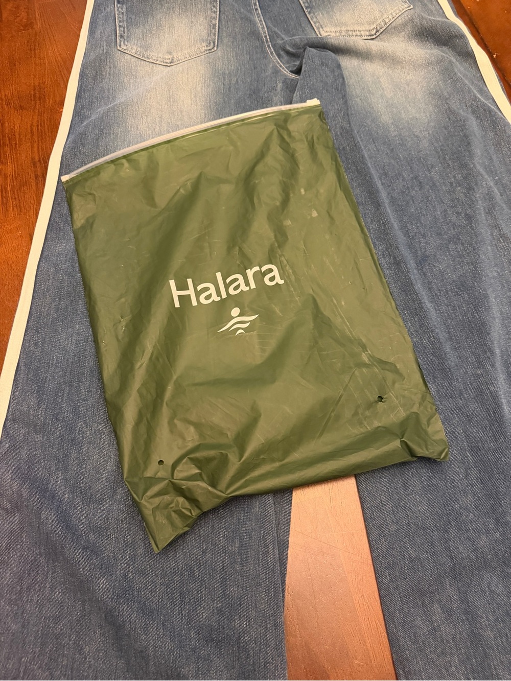 Halara Flex™ High Waisted Stripe Wide Leg Casual Jeans. - Picture 8 of 12